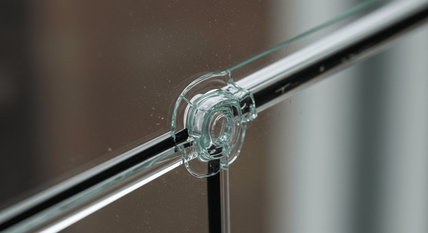A close-up of a beautifully repaired window, highlighting the clarity of the glass and the seamless finish.